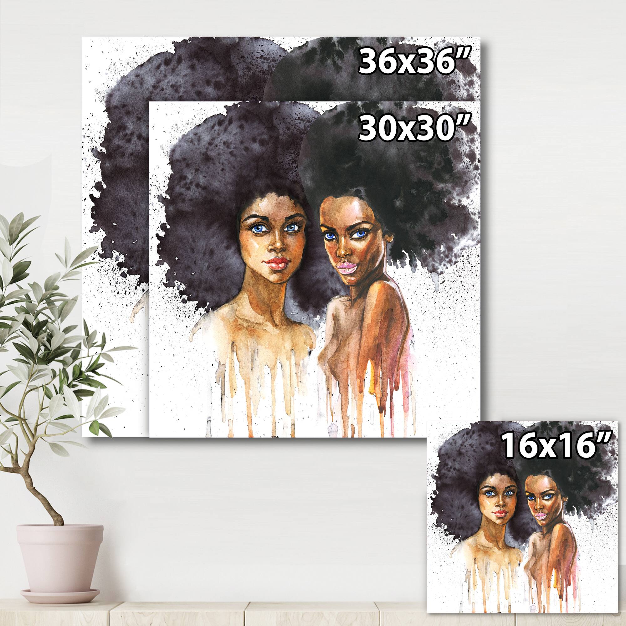 Designart - Portrait of Two African American Women